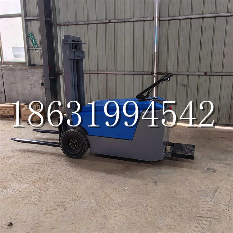 平山区全电动叉车插腿式堆高车液压装卸车1.5吨升高小型站驾式铲车